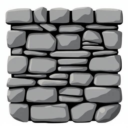 Icona stilizzata di blocchi di pietra sovrapposti che formano una parete.