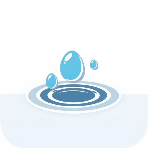 Icona stilizzata di gocce d'acqua che scivolano su una superficie liscia.